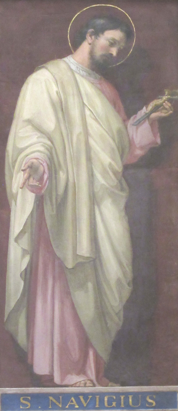 Navigius, Fresko, um 1850, in der Kirche Sant'Agostino in Rom