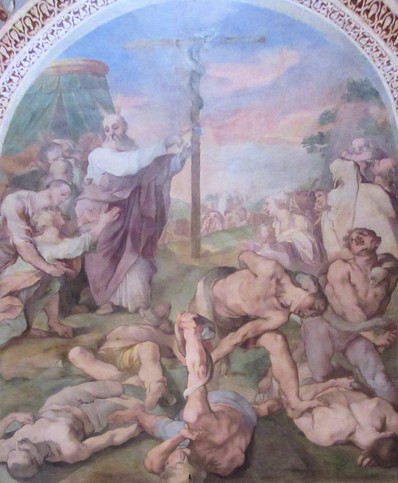 Fresko: Mose und die eherne Schlange in der Basilika San Giovanni in Laterano in Rom