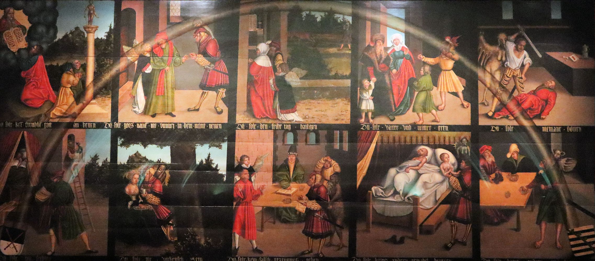 Lukas Cranach der Ältere: Zehn-Gebote-Tafel, 1516, im Lutherhaus in Wittenberg