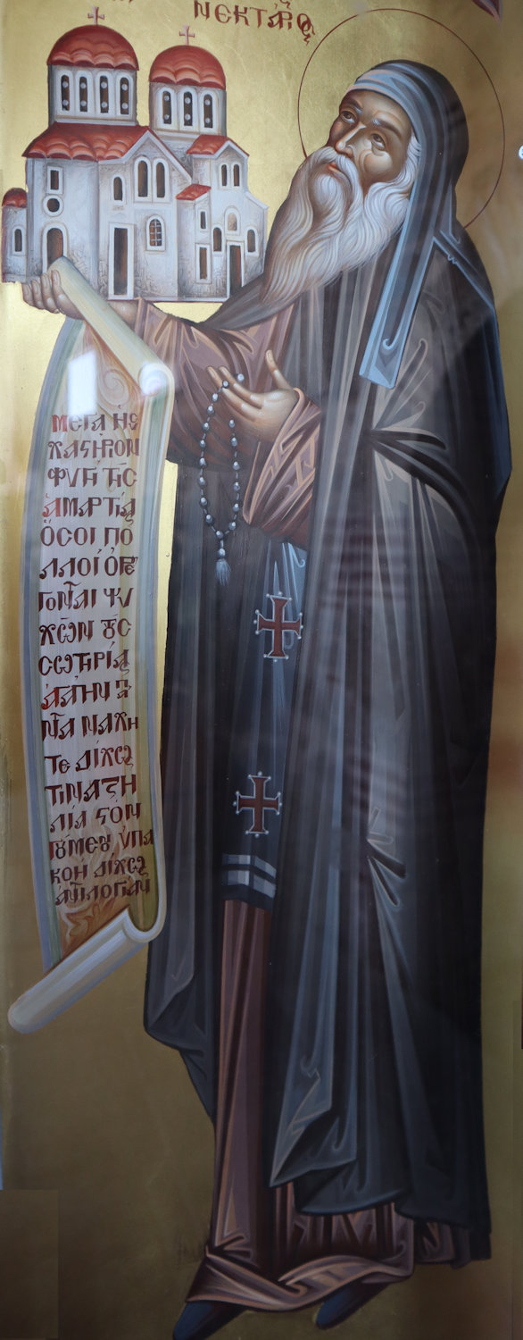 Ikone: Nektarios, im Kloster Varlaam