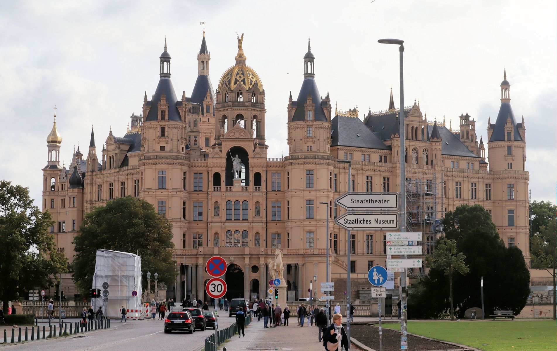 Schloss, erbaut 1843 bis 1857 an der Stelle der Burg in Schwerin