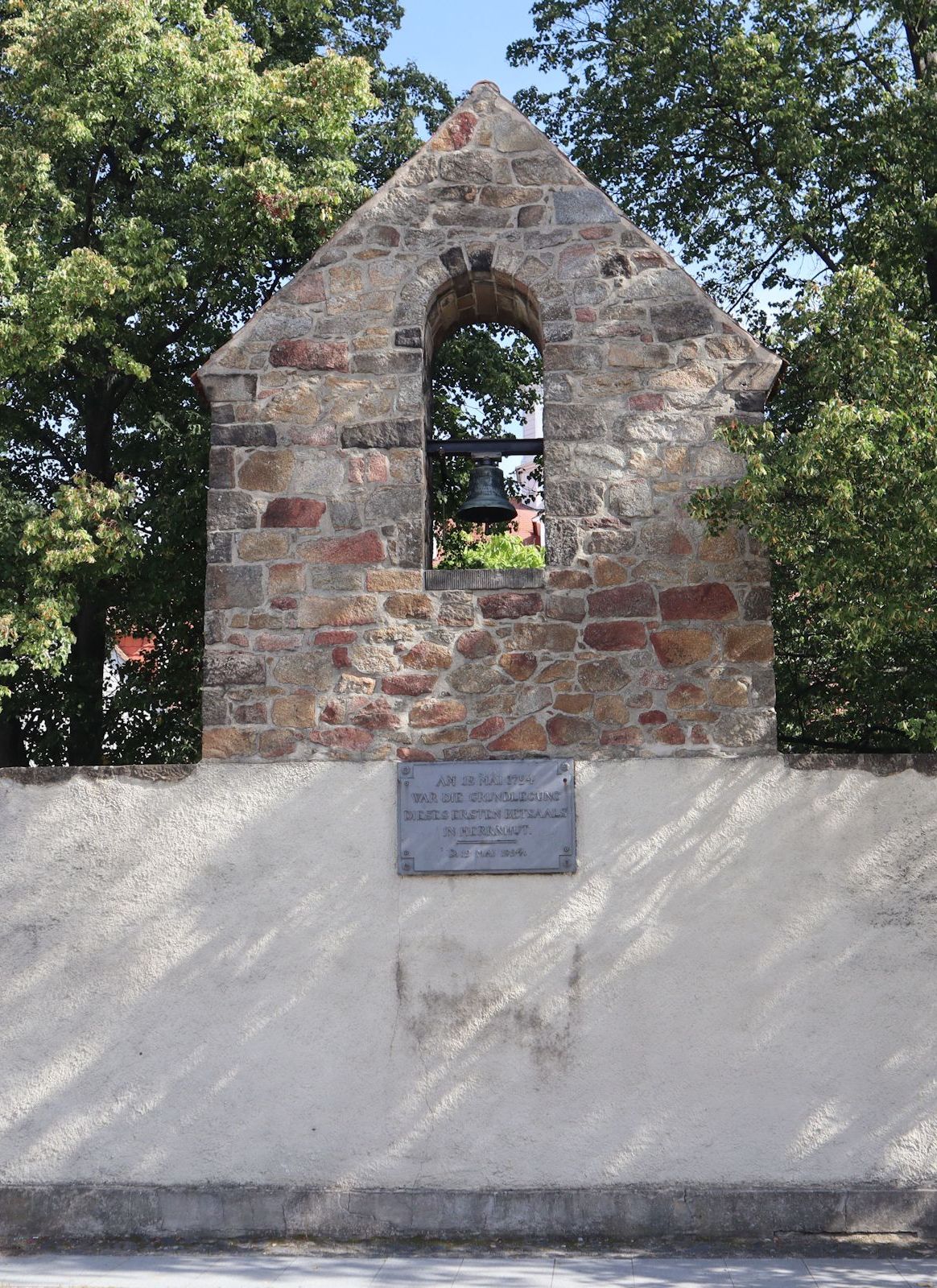 Gedenkstätte für den ersten Kirchensaal in Herrnhut