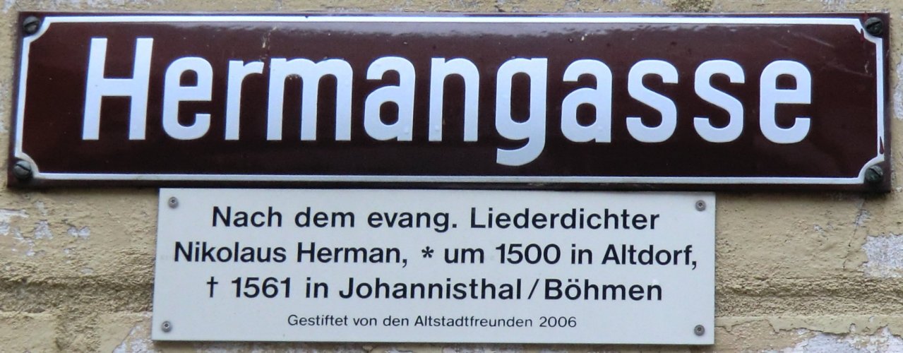 Straßenschild in Altdorf bei Nürnberg