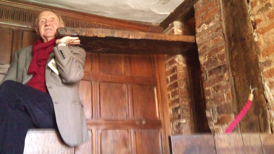 „Priesterloch” im Herrenhaus Harvington Hall in Chaddesley Corbett bei Worcester