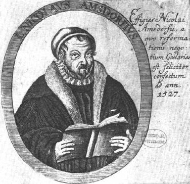 Nikolaus von Amsdorf, Kupferstich, 1527