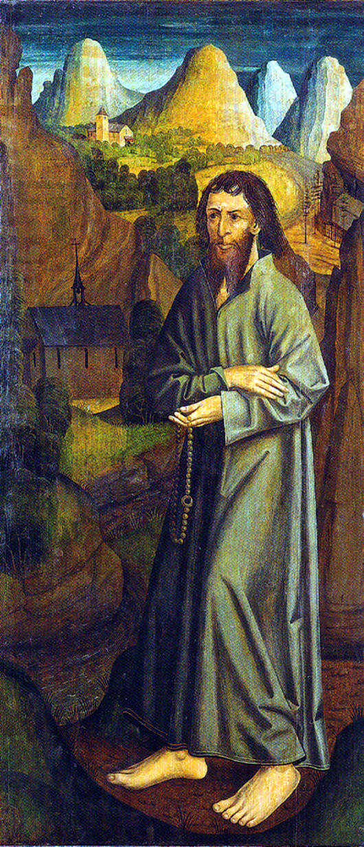 Altarbild, 1492, ehemals in der Pfarrkirche, heute gegenüber im Museum Bruder Klaus in Sachseln