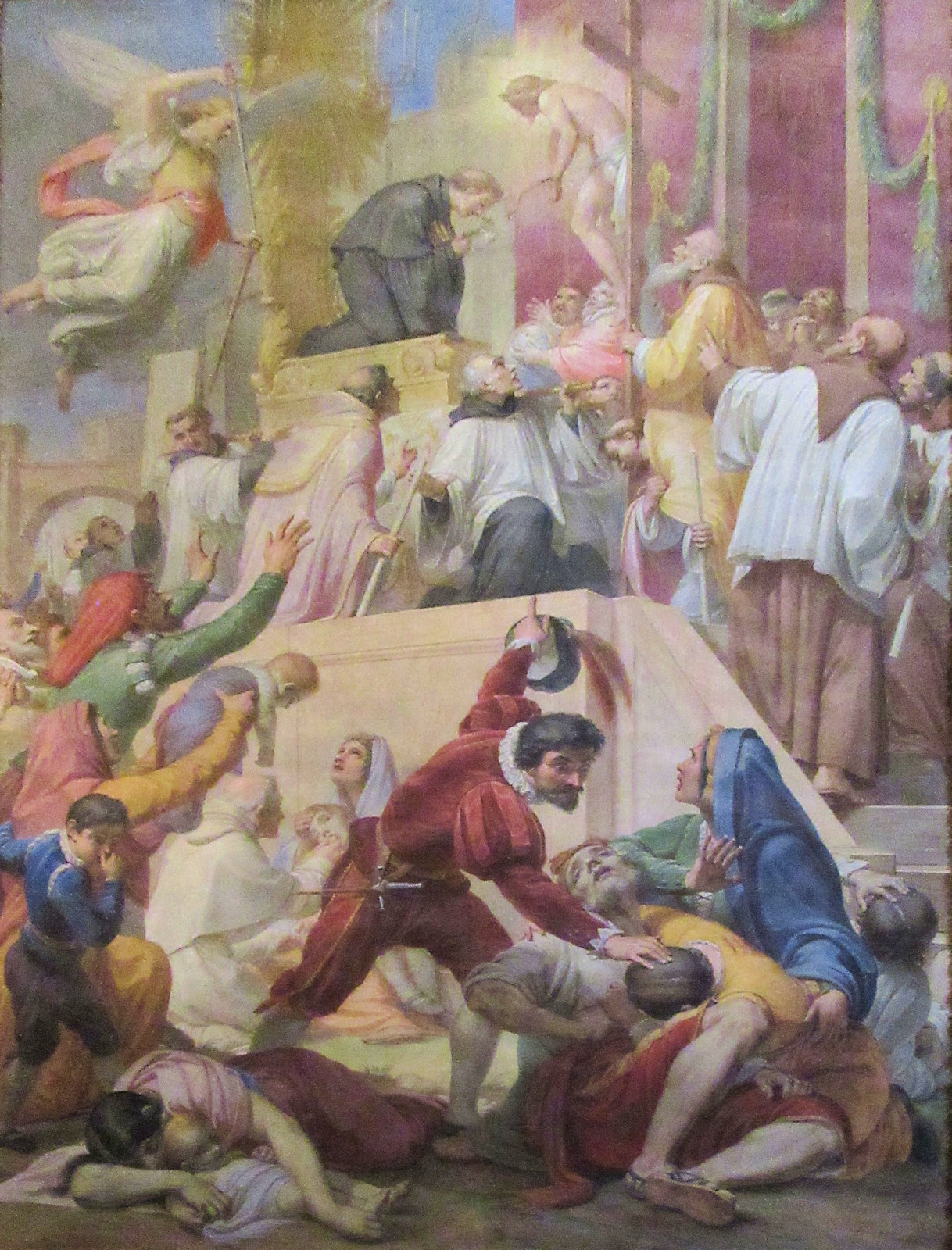 Pietro Gagliardi: Das Ende der Pest in Córdoba, um 1861, in der Kirche Sant'Agostino in Rom