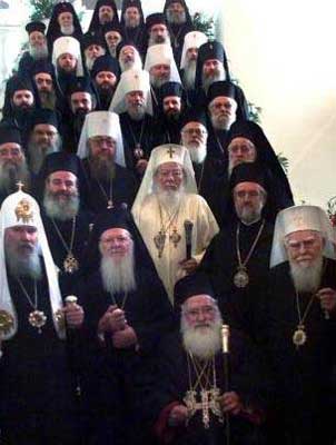 Patriarchen der Orthodoxen Kirchen im Jahr 2000 in Jerusalem