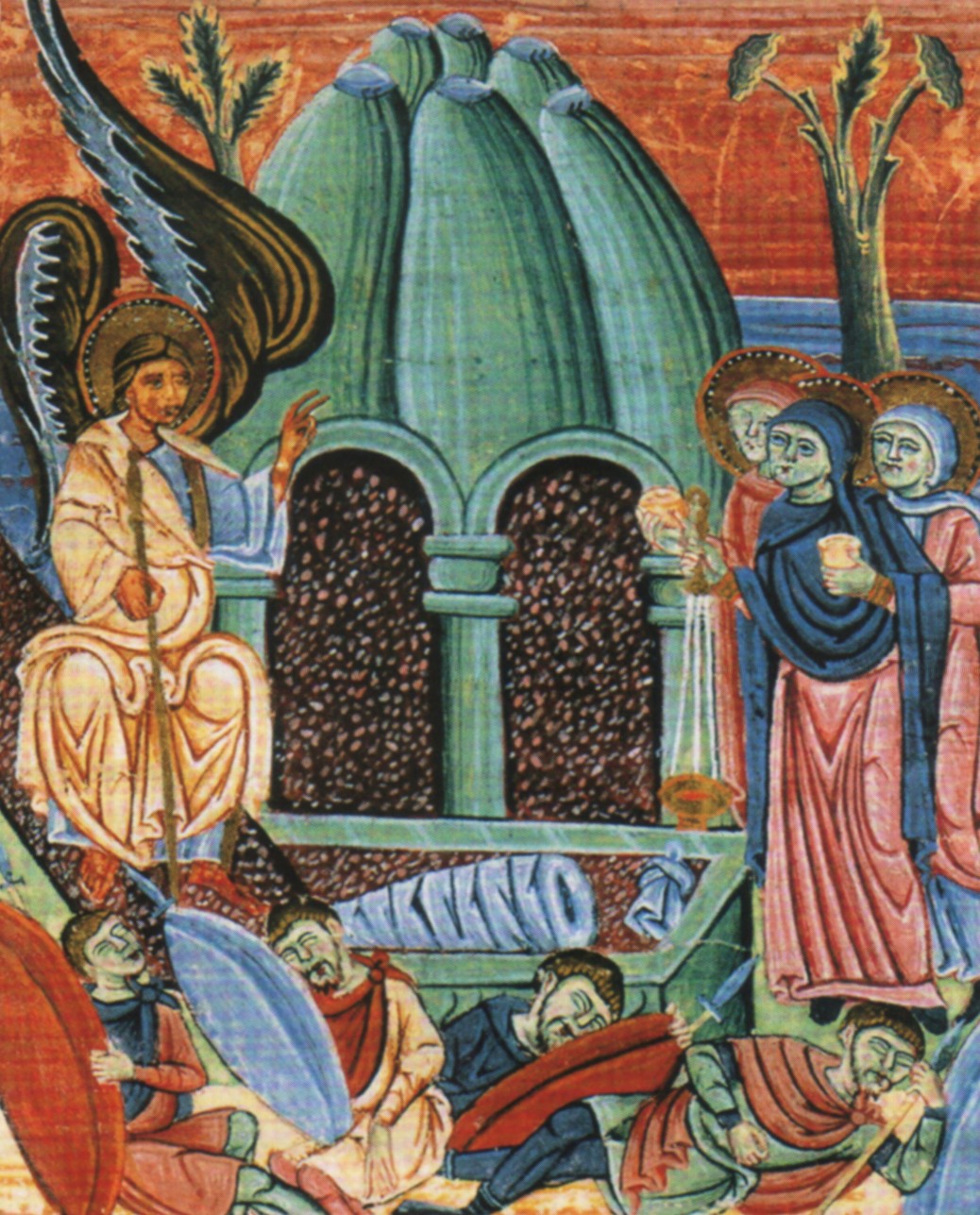 Otmars Tod, 11. Jahrhundert, in der Stiftsbibliothek St. Gallen