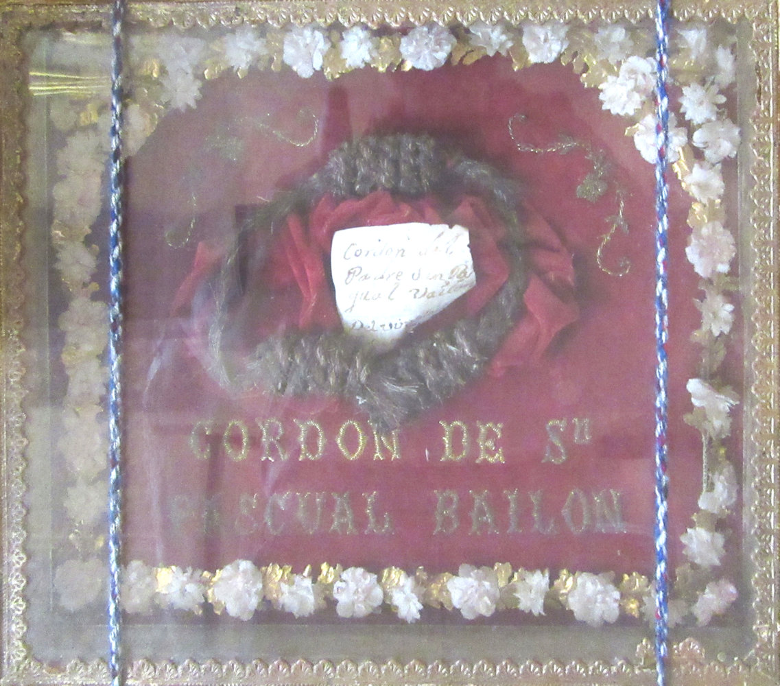 Originalstrick von Paschalis' Ordenskutte, im Santuario San Pascual Baylon in Vila-real