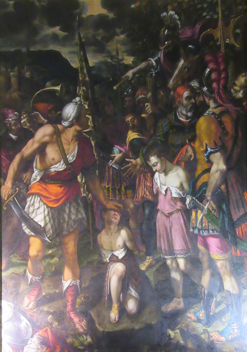 Alonso Sanchez Coello: Das Martyrium von Justus und Pastor, um 1580, in der Kirche des königlichen Klosters in San Lorenzo de El Escorial