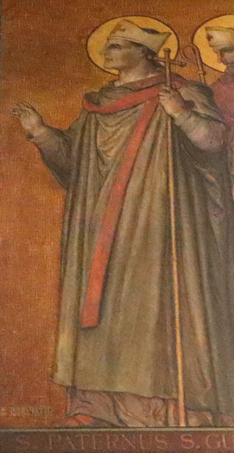 Alphonse Le Hénaff: Die Heiligen der Bretagne (Ausschnitt), Fresko, um 1874, in der Kathedrale in Dol-de-Bretagne