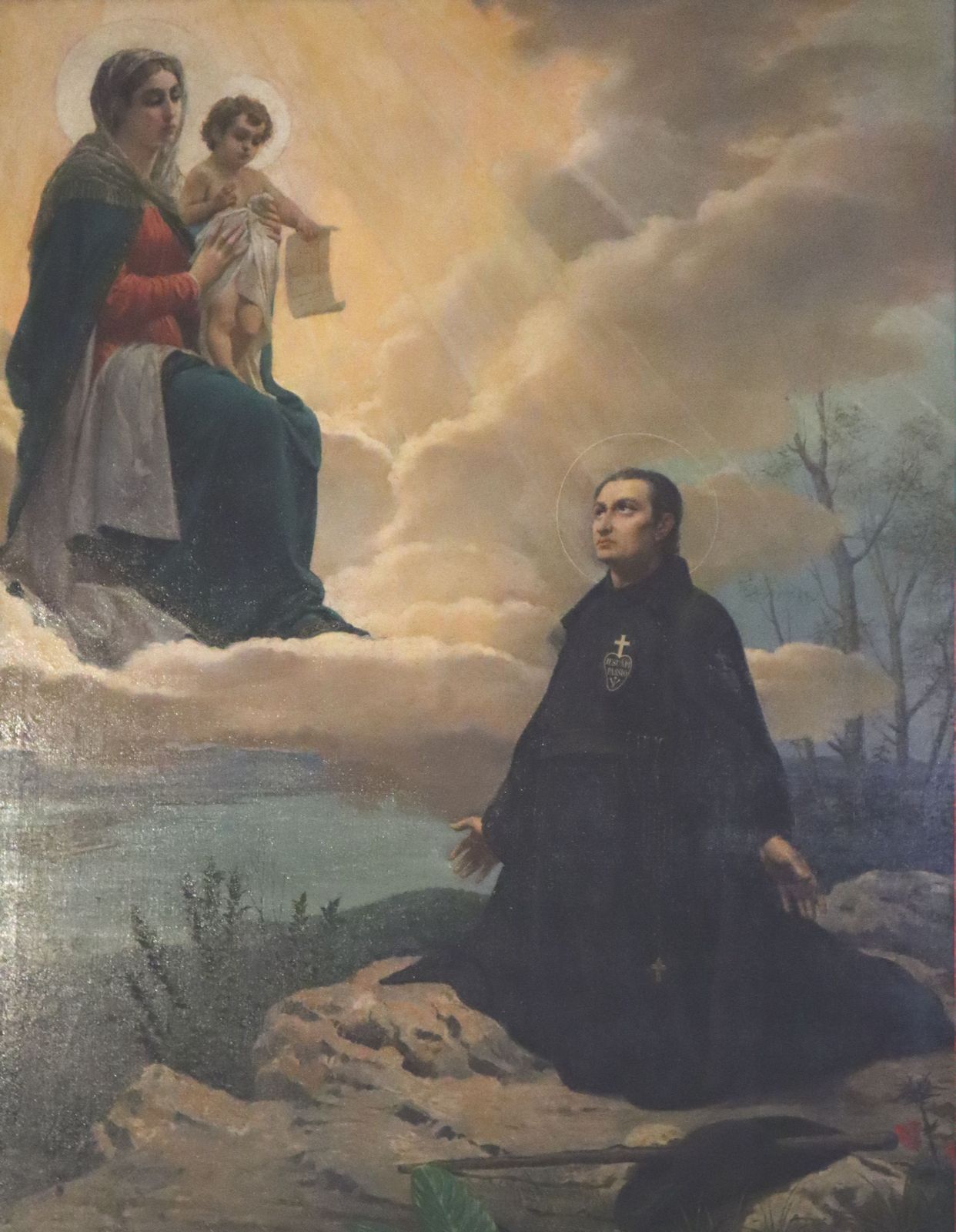 Pietro Aldi di Manciano: Maria erscheint Paul auf dem Monte Argentario, 1853, in der Kirche des Klosters „della Presentazione al Tempio”