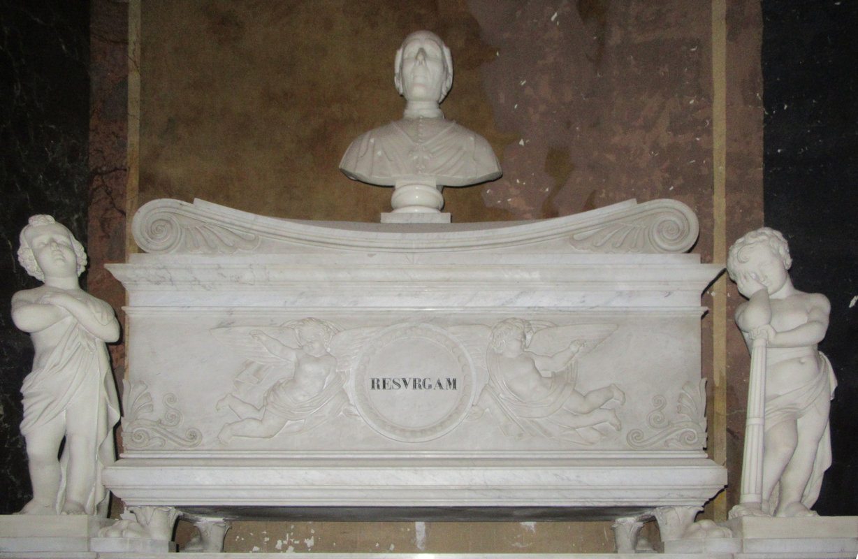Pauls Sarg in der Seitenkapelle der Kirche Santi Giovanni e Paolo in Rom
