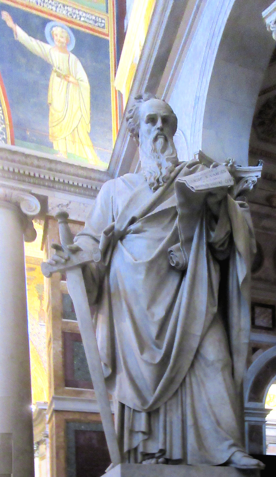 Salvator Revelli: Statue, 19. Jahrhundert, und Mosaik, 5. Jahrhundert, im 19. Jahrhundert restauriert