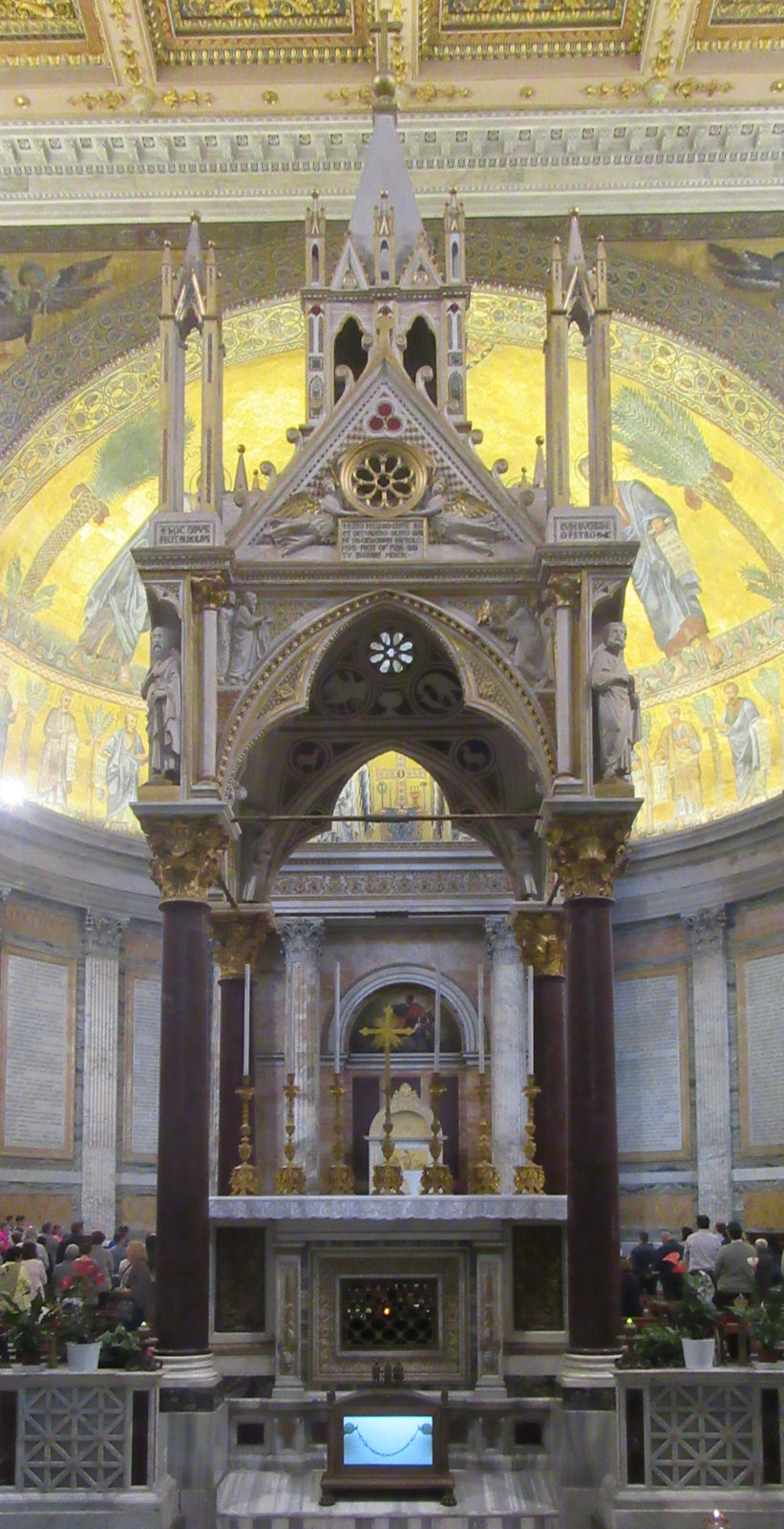 Arnolfo di Cambio: Ziborium über dem Paulus-Grab, 1285
