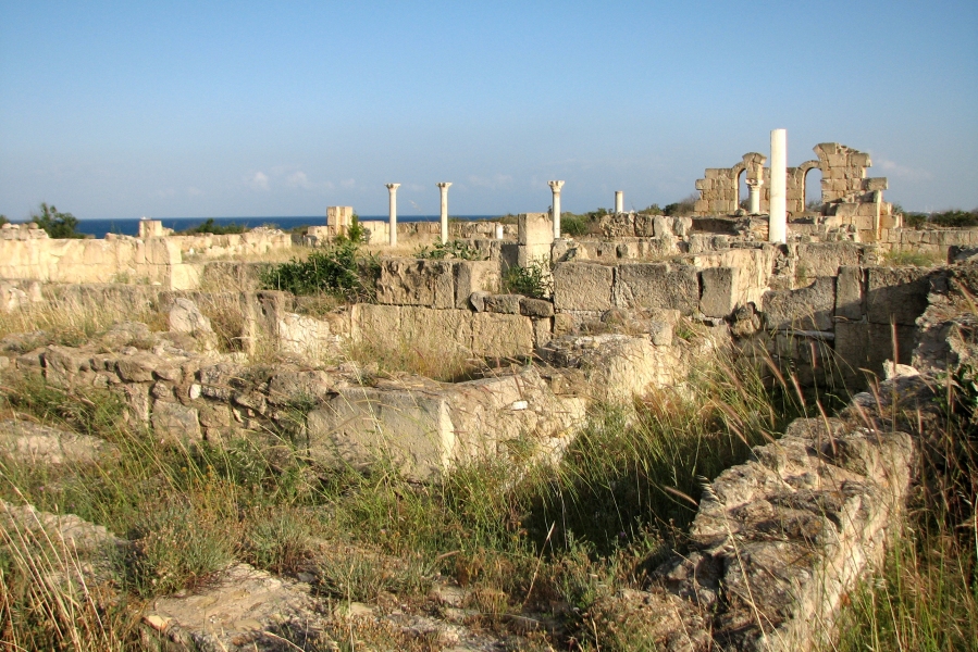 Reste der Basilika in Salamis
