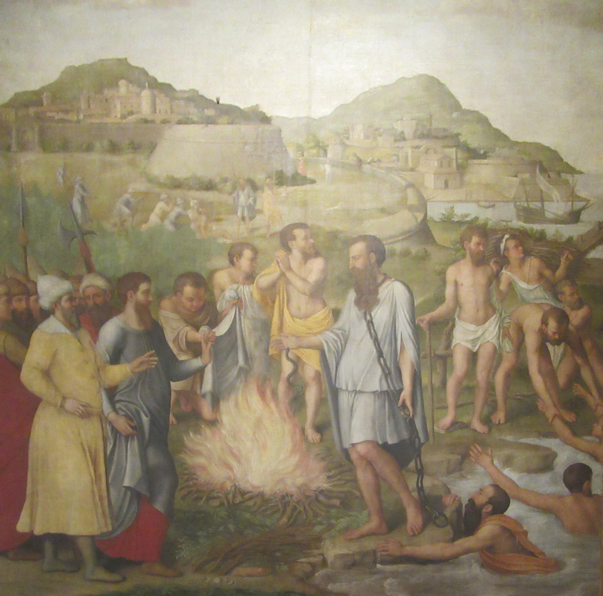 Leonardo Cungi: Paulus' Schlangenwunder auf Malta, 16. Jahrhundert, im Museum der Kirche San Paolo fuori le Mura in Rom
