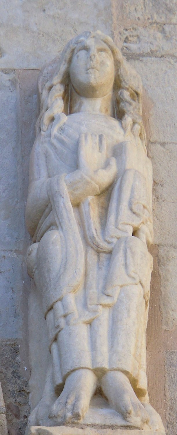 Statue am „Tor des Lammes”, 10. Jahrhundert, an der Basilika San Isidoro in León