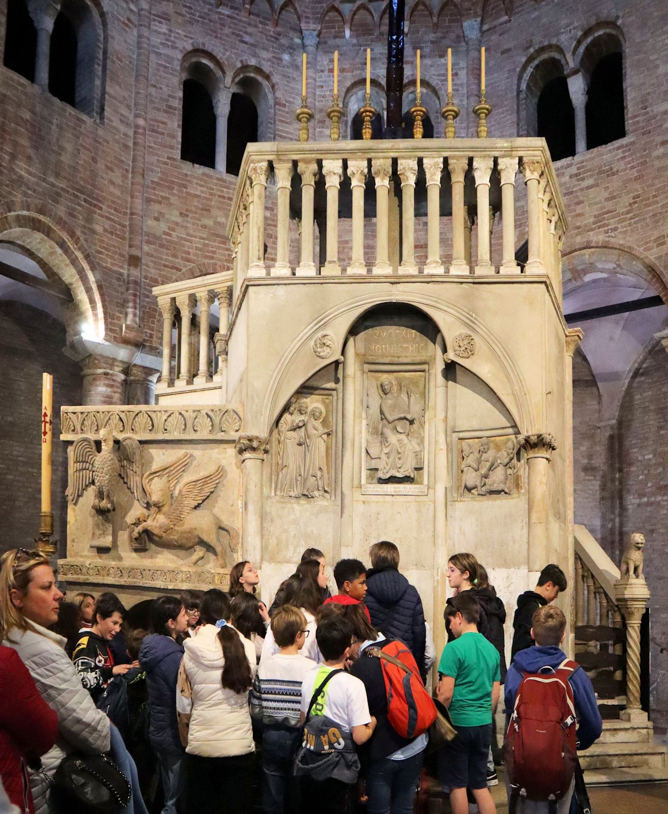 Nachbildung des Grabes Jesu in der Grabeskirche in Jerusalem, das frühere Grab von Petronius, in der Basilika del Sepolcro in Bologna