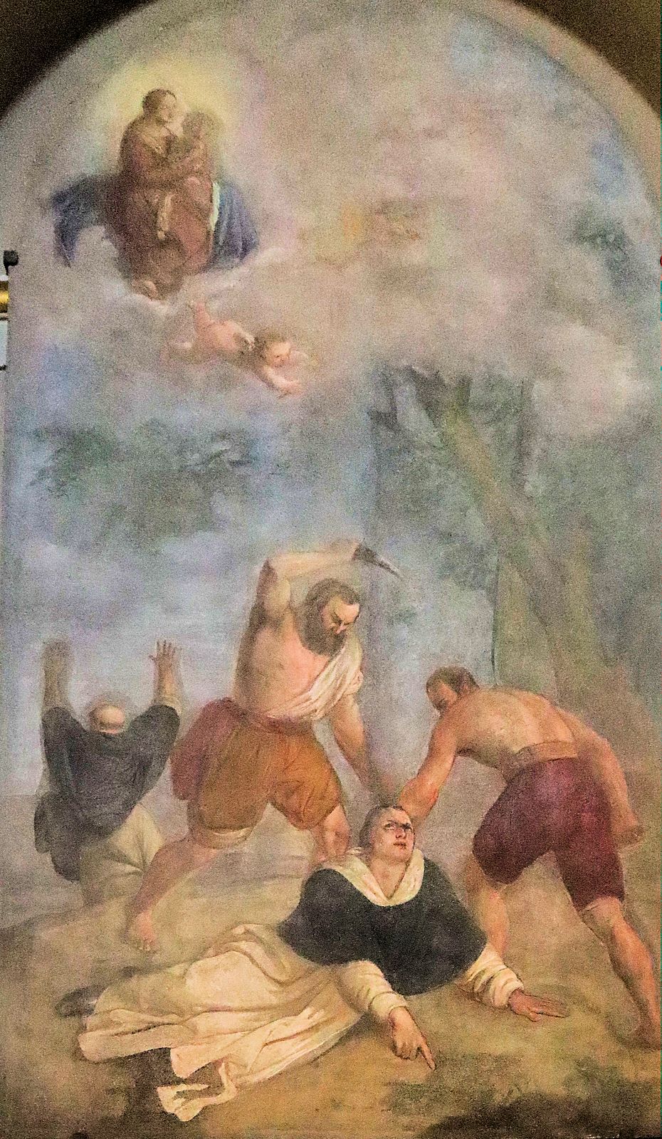 Giacomo Martinez: Petrus' Martyrium, 1840, Fresko in der Kirche San Nicolò in Lecco