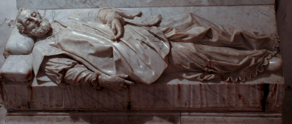 Francesco Mendola: Philippus' Grab, 16. Jahrhundert, in der Philippus geweihten königlichen Abtei in Agira, 16. Jahrhundert