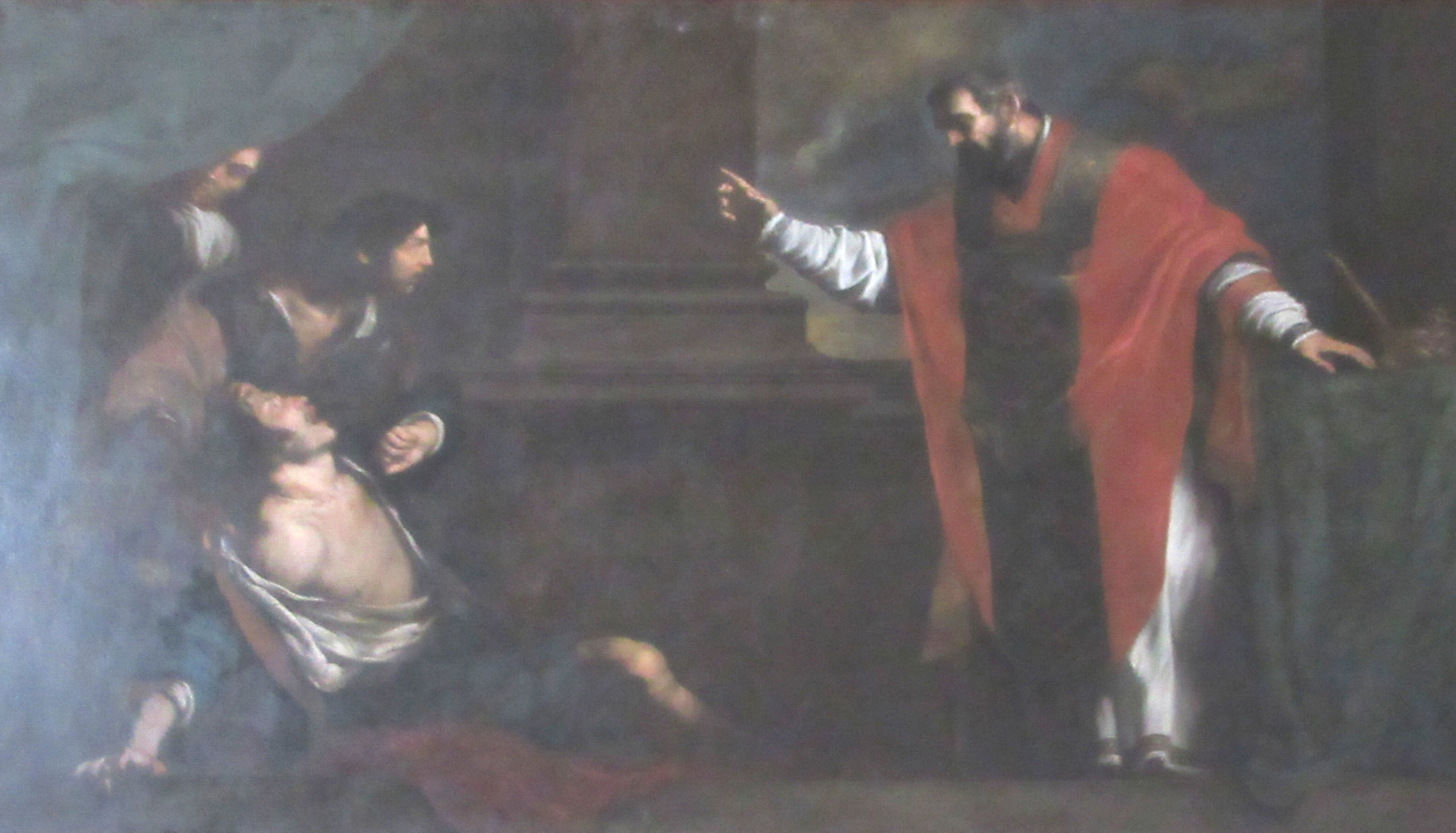 Pietro Novelli (zugeschrieben): Philippus heilt den Besessenen, 17. Jahrhundert, in der in der Kirche del Gesù in Palermo