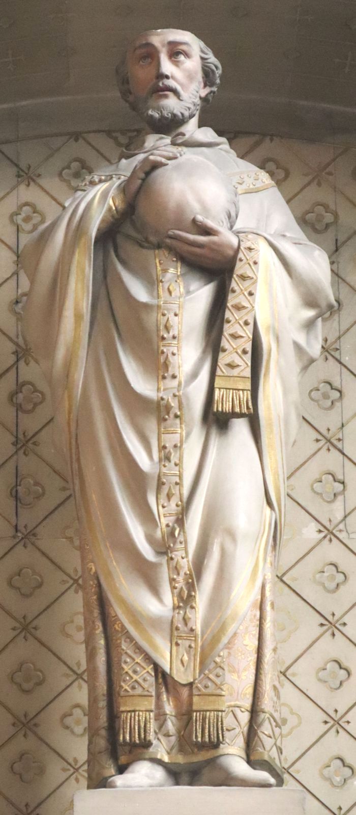 Statue, 1870, in der Stiftskirche in Seclin