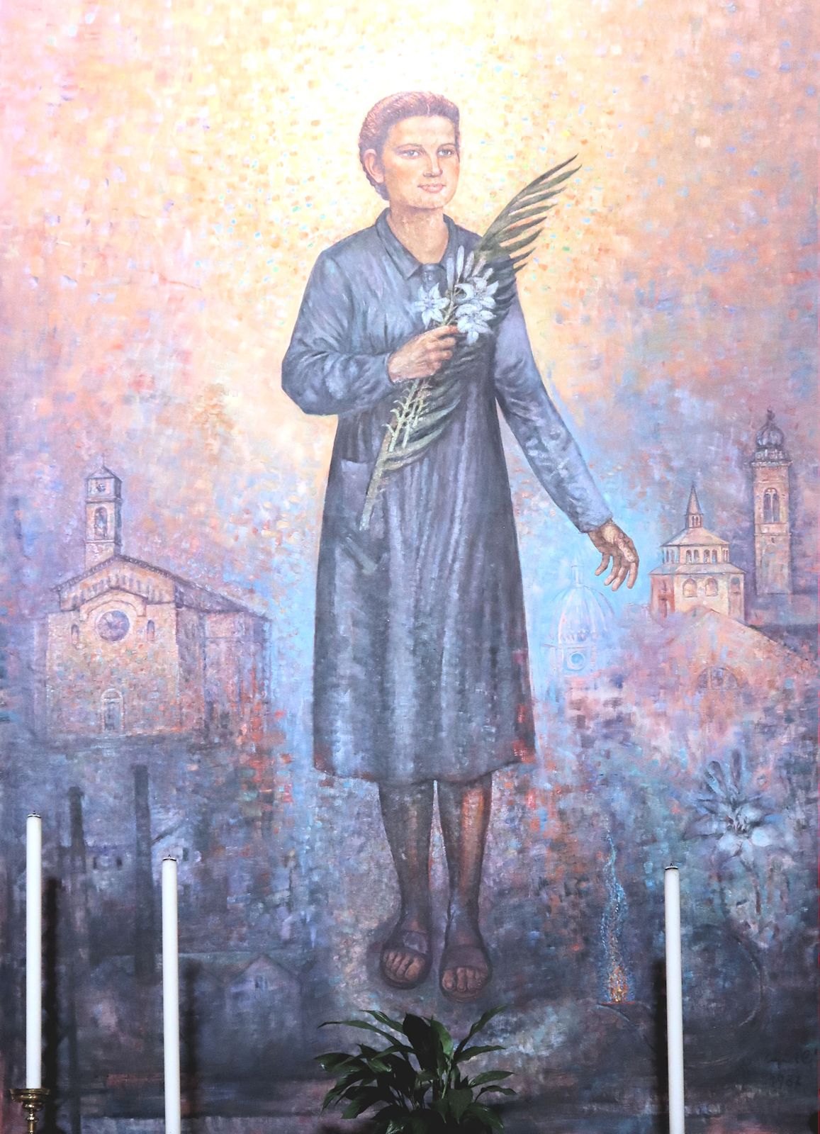 A. Capelli: Mosaik in der Pfarrkirche in Fiobbio di Albino