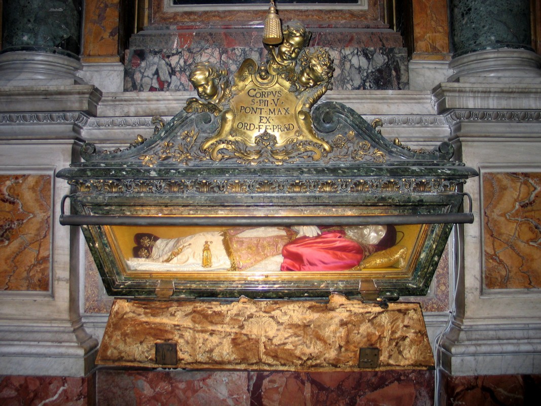 Domenico Fontana: Sarkophag, 1586 - 1592, in der Cappella Sistina der Basilika Santa Maria Maggiore in Rom