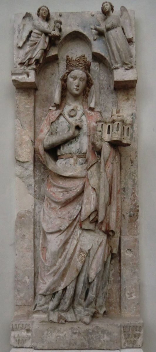 Grabplatte für Plektrudis, um 1285, in der Kirche St. Maria im Kapitol