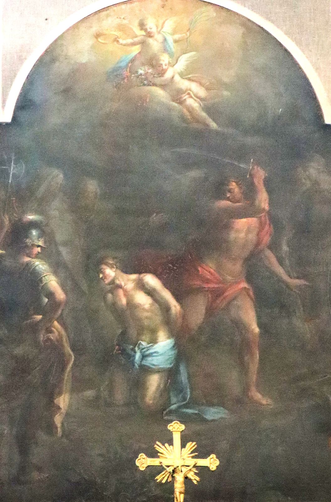 Francesco Appiani: Pontianus' Martyrium, Altarbild, um 1770, in der Kirche San Ponziano in Spoleto