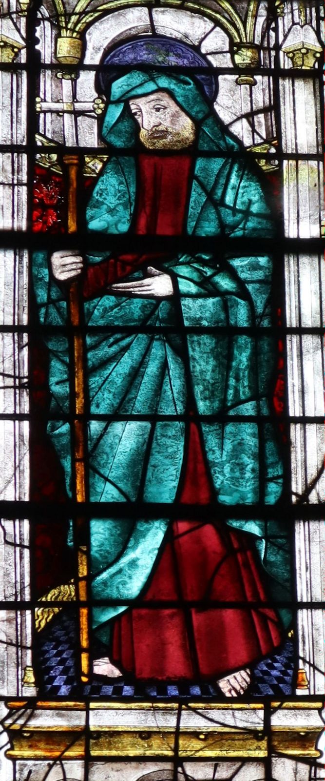 Glasfenster, 16. Jahrhundert, in der Kirche Saint-Étienne in Eymoutiers