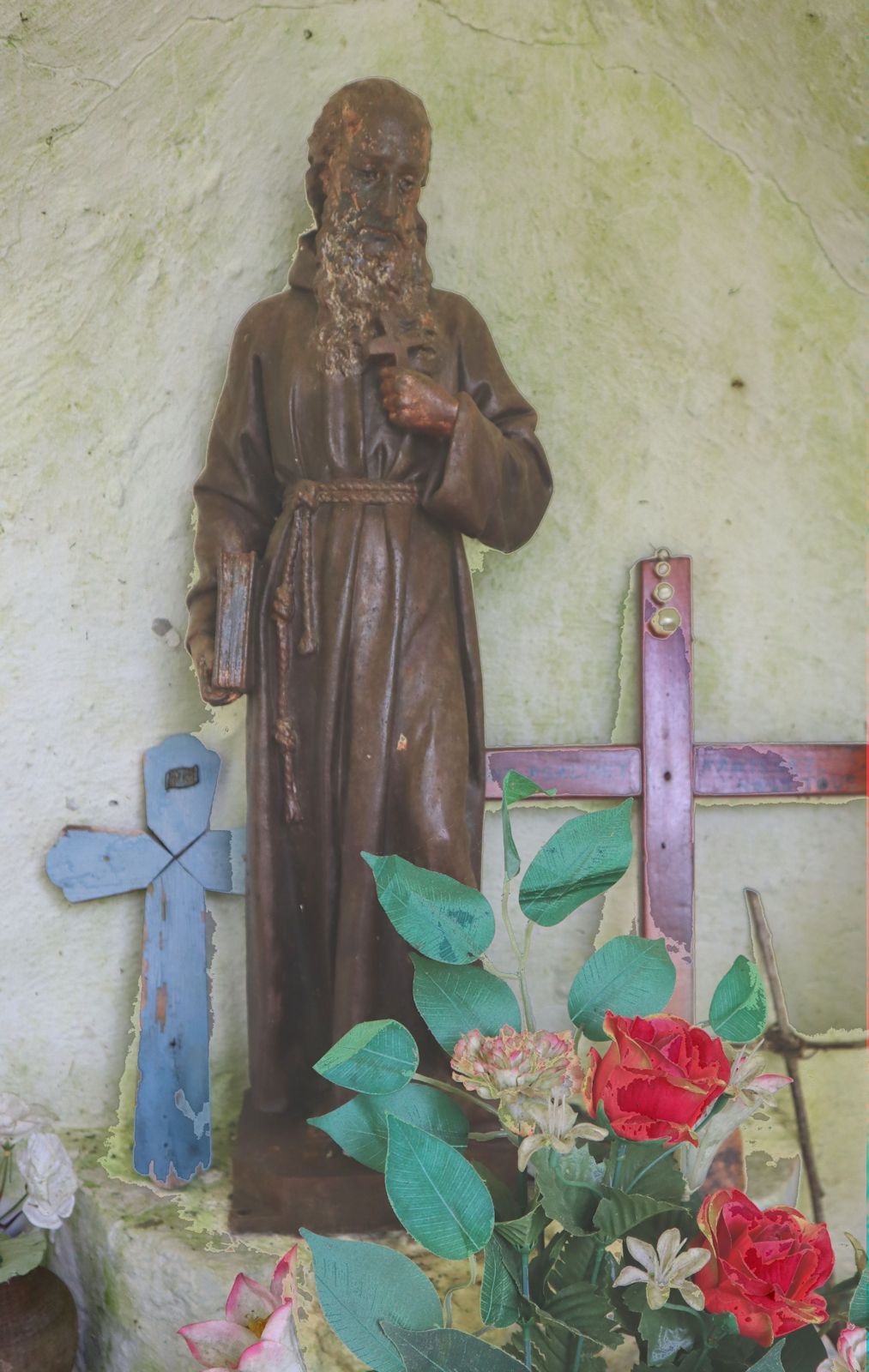 Statue in der Kapelle Saint-Psalmet