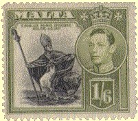 Maltesische Briefmarke: Publius als Bischof