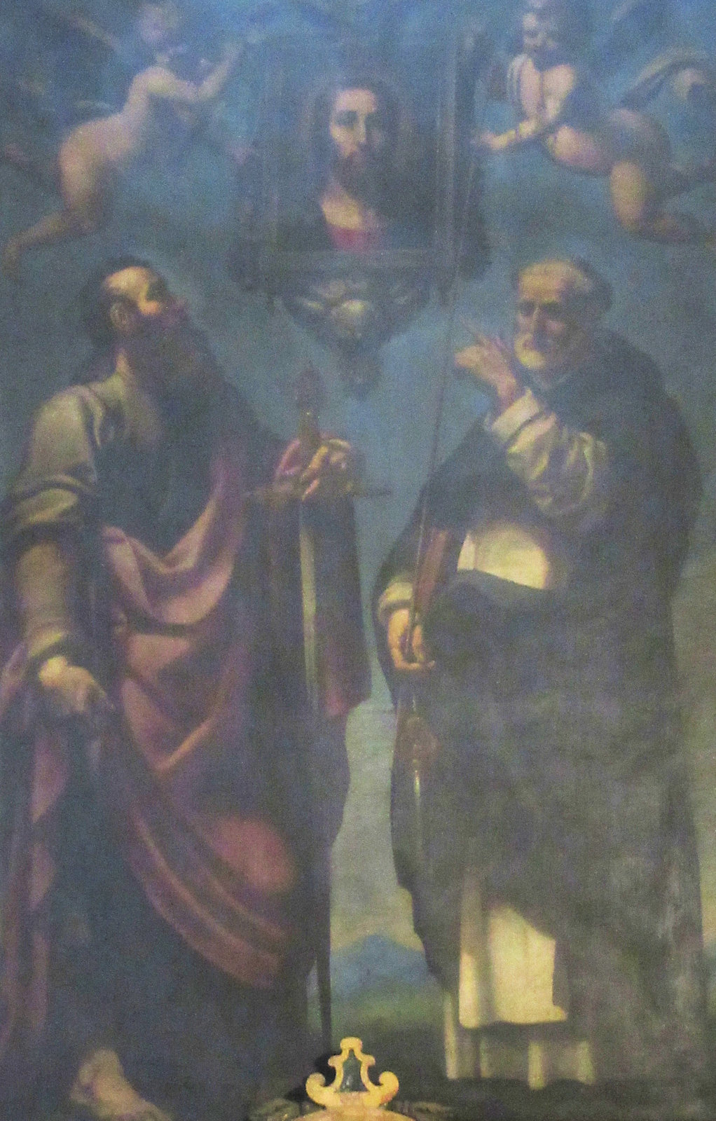 Nicola Magnj (zugeschrieben): Raimund mit Paulus (links), 17. Jahrhundert, in der Kirche Santa Maria sopra Minerva in Rom