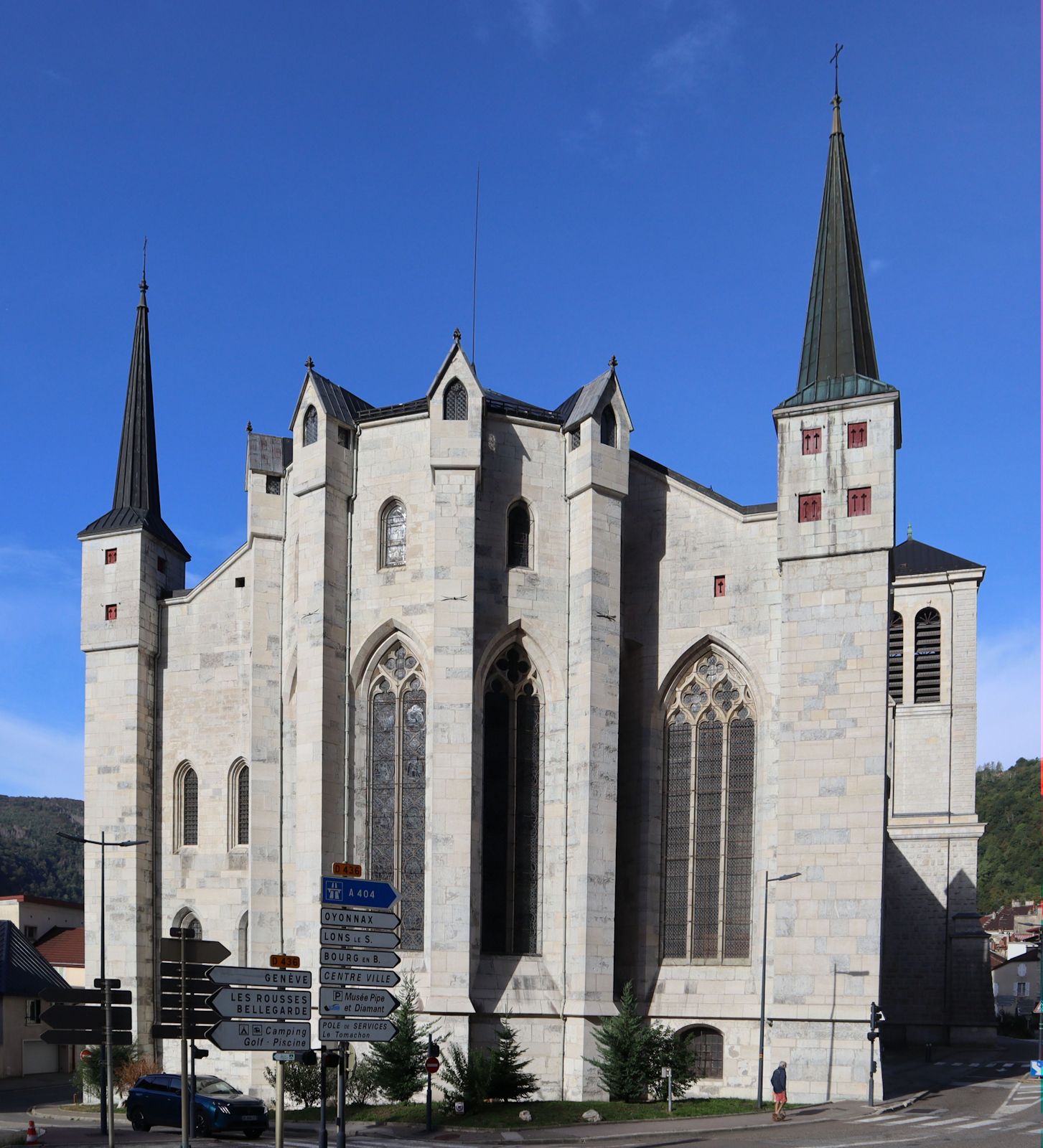Chorfront der Kathedrale in Saint-Claude
