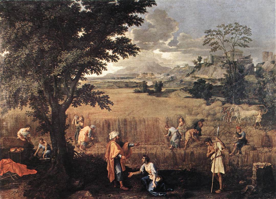 Nicolas Poussin: Ruth und Boas im Sommer, 1660 - 64, im Musée du Louvre in Paris