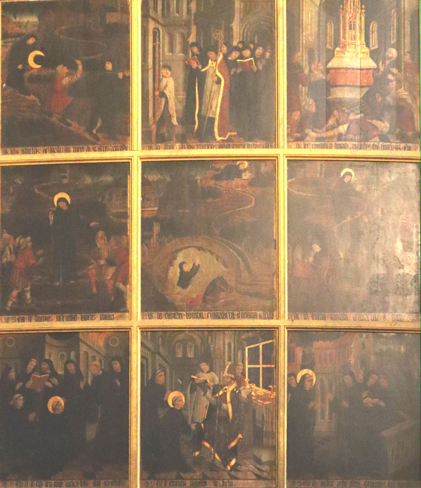 zweite Tafel zur Lebensgeschichte von Sabinus mit Inschriften in okzitanischer Sprache, um 1600, in der Kirche des ehemaligen Klosters in Saint-Savin