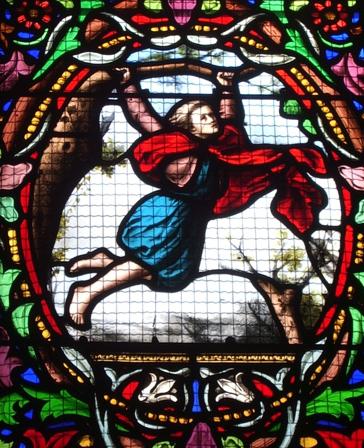 Glasfenster in der Kirche Notre Dame in Le Folgoët