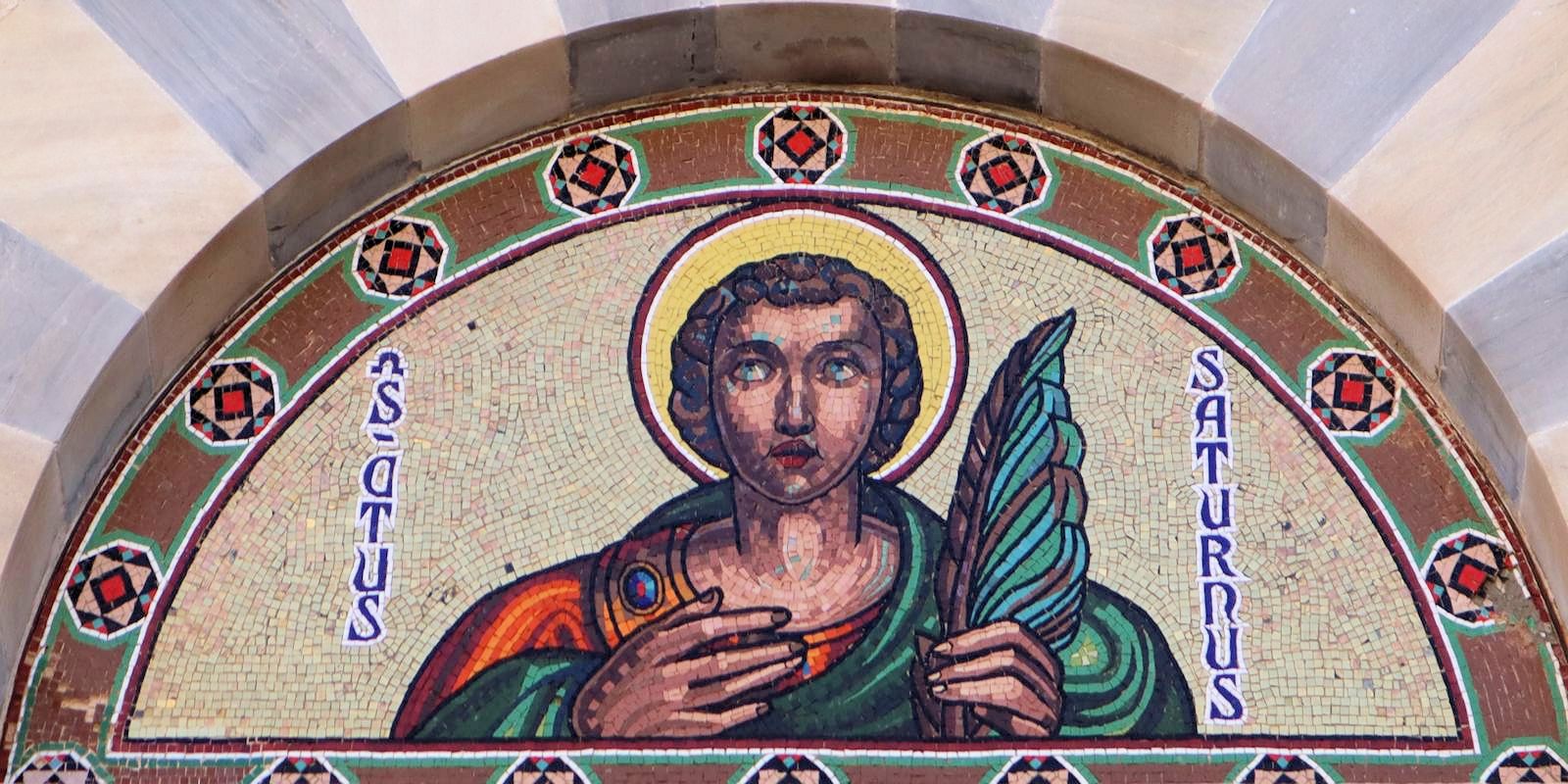 Mosaik an der Kathedrale in Cagliari