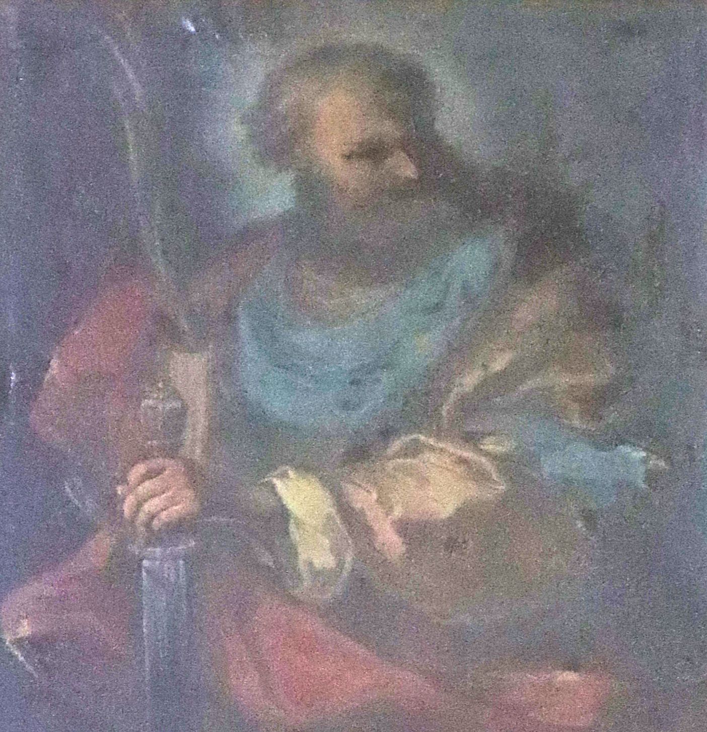Fresko: Saturninus, in der Basilika San Valentino in Terni