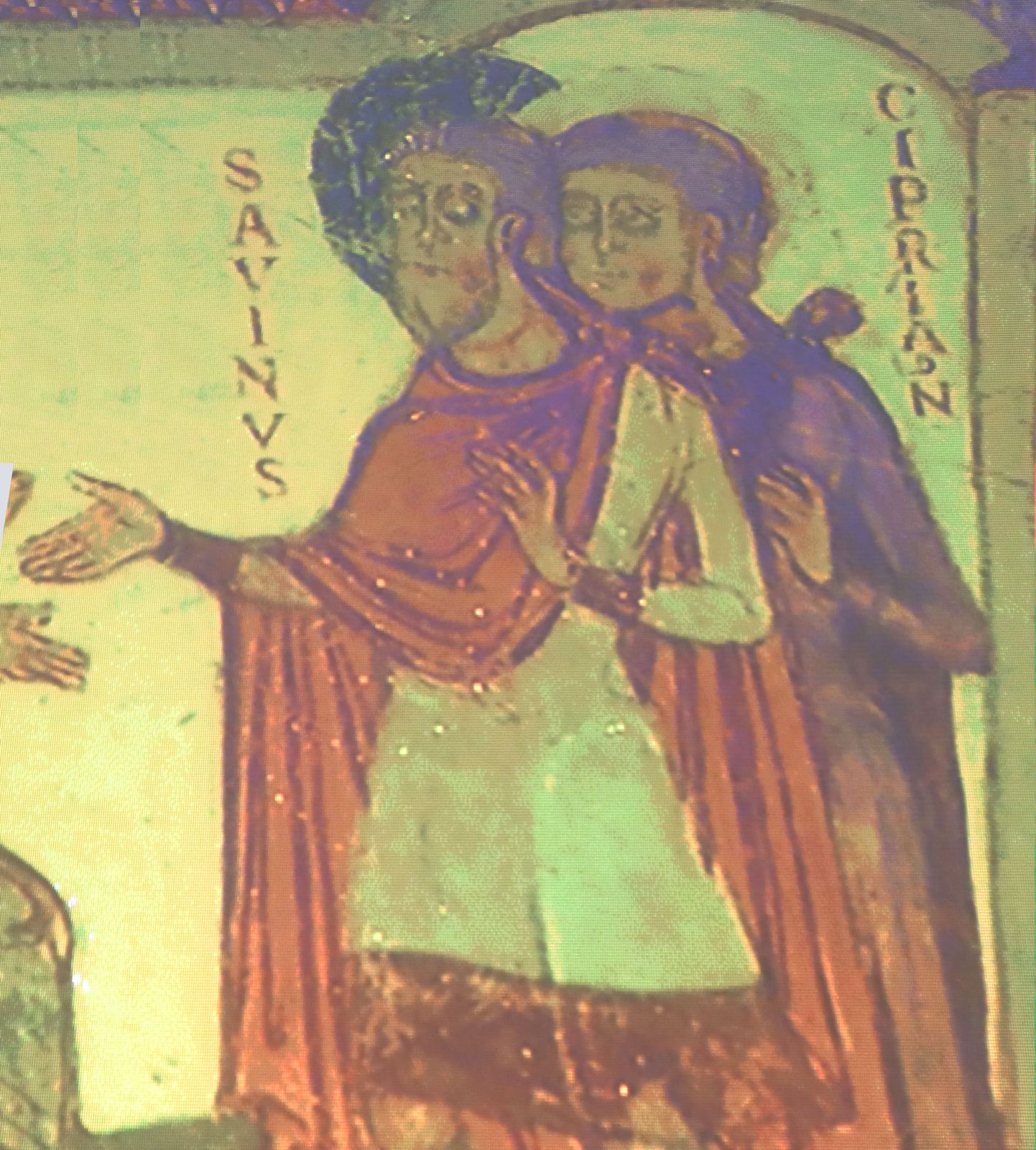 Deckenfresko, um 1100, in der Kirche des ehemaligen Klosters in Saint-Savin-sur-Gartempe