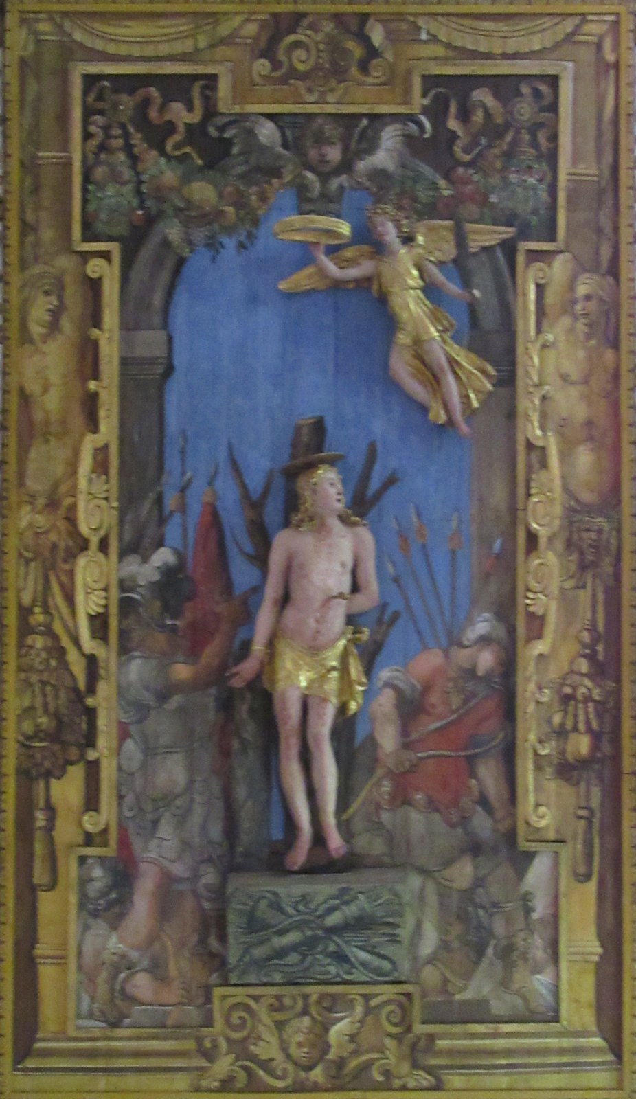 Relief an der Decke der KircheSan Sebastiano fuori le mura in Rom