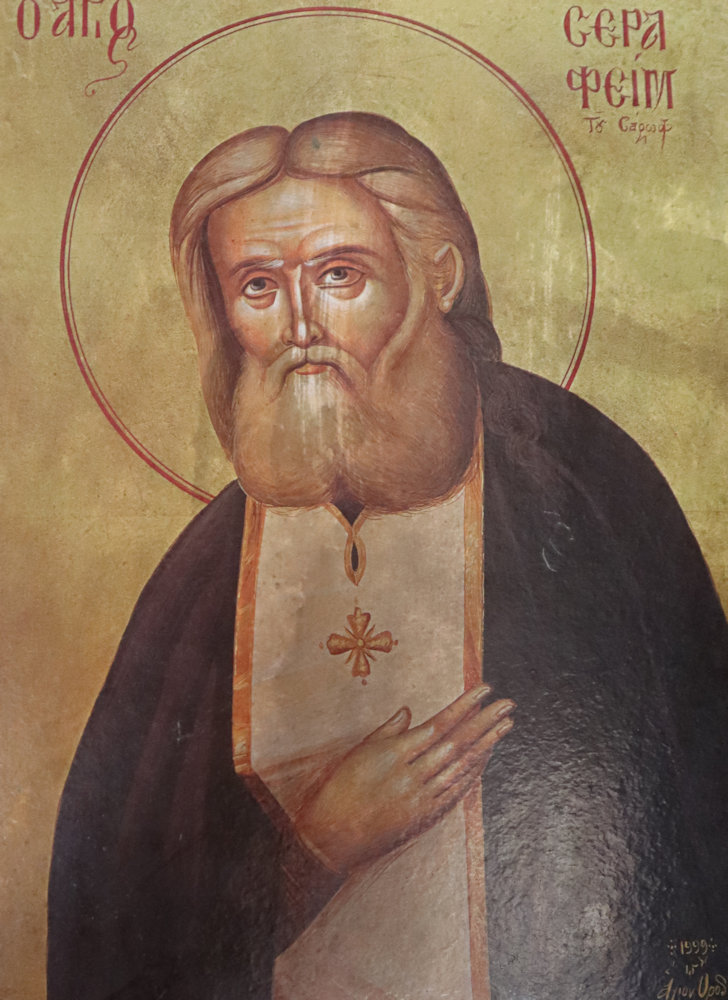 Ikone in der oberen Nikolaus-Kapelle an der Kourtalíoti-Schlucht auf Kreta
