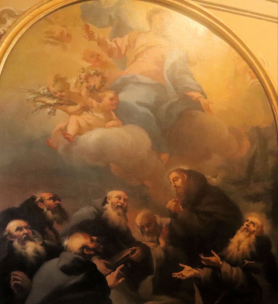 Die sieben Gründer des Servitenordens, Bild in der Klosterkirche auf dem Monte Senario