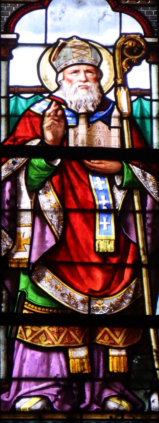 Glasfenster, um 1870, in der Stiftskirche in Auchy-lès-Hesdin