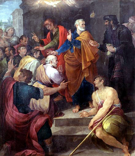 Avanzino Nucci: Petrus' Auseinandersetzung mit Simon Magus, 1620