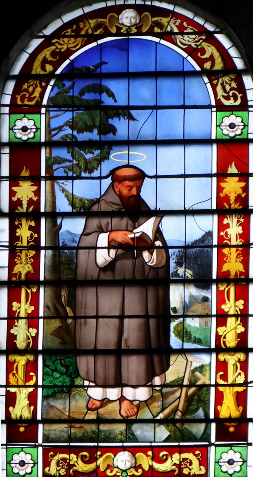 Glasfenster in der Pfarrkirche in Mouthe