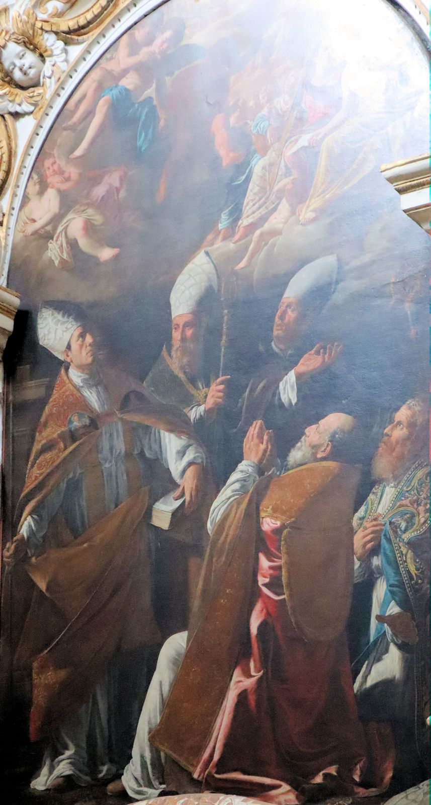 Marcantonio Bassetti: fünf heilige Bischöfe von Verona, Altabild, um 1610, in der Kirche San Stefano in Verona